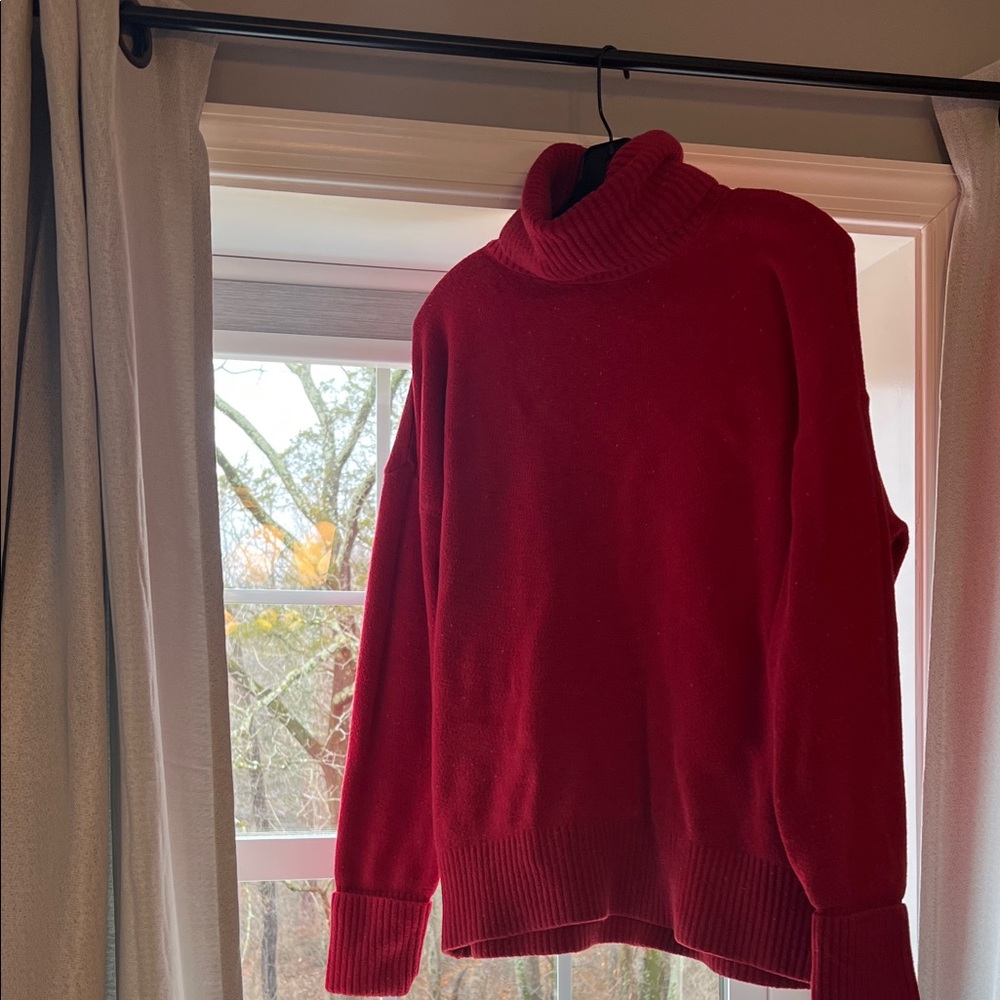 Old Navy Bold Red Cowl Neck Sweater